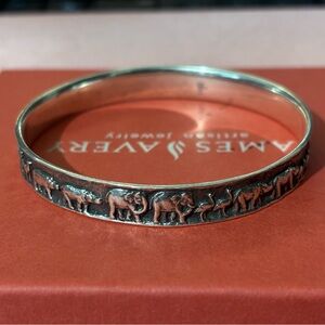 RETIRED James Avery Silver Noah’s Ark Animal Bangle Bracelet